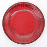 assiette ronde Ø23,7cm rouge japonaise NEGORO SENDAN