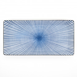 japanese blue lines plate 23,3cm SENDAN TOKUSA