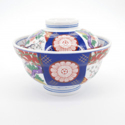 japanese traditional bowl with lid color patterns SOME NISHIKI MADORI