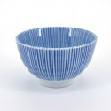 japanese white blue lines teacup Ø9xH5,6cm SENGAKU TOKUSA SENCHA