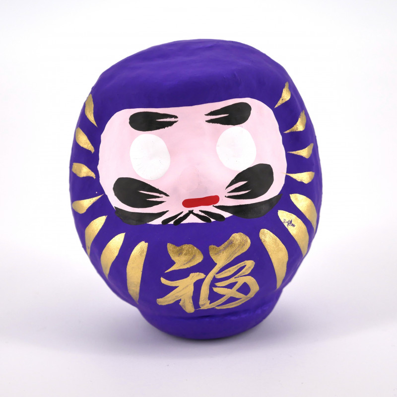 poupée japonaise okiagari DARUMA violet