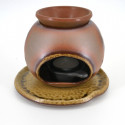 japanese brown perfume burner for essential oils aromatherapy MORIMASA