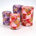 Japanese tea box washi paper 40g 100g purple red choice
