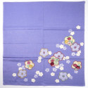 japanese purple rayon furoshiki 68x68cm plum flowers HIKITAUME