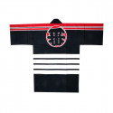 haori veste traditionnelle japonaise noire en coton pour festival matsuri ICHIBAN
