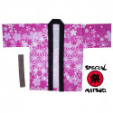 haori veste japonaise en coton couleur au choix pour festival matsuri asanoha sakura