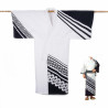 Yukata prestigio giapponese di cotone per gli uomini, KUROGUSARI, bianco