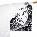 Yukata prestigio giapponese di cotone per le donne, KURONAMI, bianco