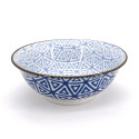 japanese blue ramen bowl, SANKAKU, triangles