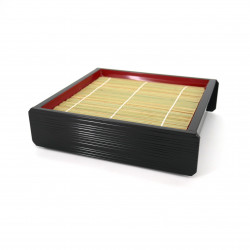 wooden tray for Japanese noodles soba udon, ZARU, bamboo mat