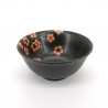 ciotola nero per ramen di ceramica, SAKURA, fiori