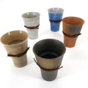 Set de 5 tazas japonesas de cerámica mazagrans 5 colores IZAKAYA