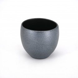 Japanese large cup Ø8,5cm in ceramic DÔKI silver