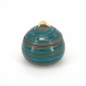 Taza redonda japonesa con tapa cerámica azul NARUTO, torbellino