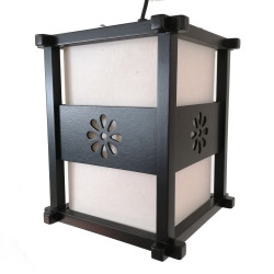 Lampe japonaise plafonnier noire IDO