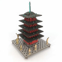 mini modello di cartone, TO, Pagoda rossa con 5 piani
