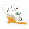 japanese fan in paper and bamboo, KAERU, frog