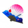 abanico japonés en forma de mont fuji, ICHIGO, hielo rosa y azul