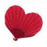 Abanico japonés en forma de corazón, HEART, rojo