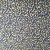 tissu bleu japonais en coton fleurs fabriqué au Japon largeur 110 cm x 1m