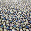 tela japonesa azula, 100% algodón, flores