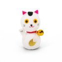 muñeca japonesa de papel - okiagari, MANEKINEKO, gato blanco