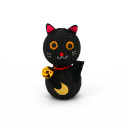 muñeca japonesa de papel - okiagari, MANEKINEKO, gato negro