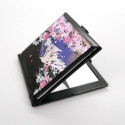 espejo de bolsillo negro, FUJI SAKURA, Monte fuji y flores