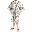 Kimono japonés happi en algodón, TAKE, bambú