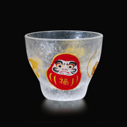 Japanisches Sake-Glas mit Darumamotiv - GARASU DARUMA