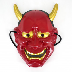 white japanese nô mask vengeful demon HANNYA