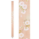 Feiner japanischer Wandteppich aus Hanf, handbemalt, YAEZAKURA, doppelte Kirschblüte