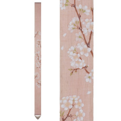 Fino tapiz japonés en cáñamo, pintado a mano, SAKURA, cerezo
