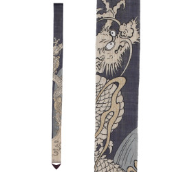 Feiner japanischer Wandteppich aus Hanf, handbemalt, TORYUMON, Passage