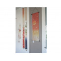 Feiner japanischer Wandteppich aus Hanf, handbemalt, MOMIJIGARI, Herbstlaub
