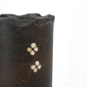 Japanese brown ceramic vase - KASSHOKU SHIGARAKI