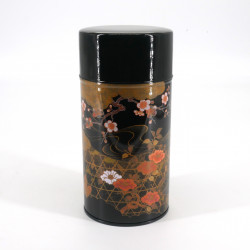 Boîte à thé japonaise en métal, KOUETSU, noire