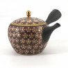 SAKURA tokoname-kutani teapot, pink, yellow and red flowers