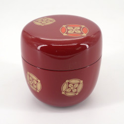 japanische Natsume-Teekiste aus rotem SAKURA-Bambusharz