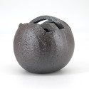 Runde Vase aus japanischer Tonvase, BURONZU, Bronze