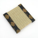 petit tatami carré en goza 13 x 13 cm