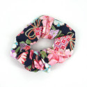 Cotton hair scrunchie, HANA KAMI, floral patterns