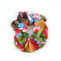 Cotton hair scrunchie, HANA KAMI, floral patterns