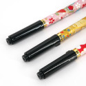 Handmade pen with brush tip, EDO, random colour