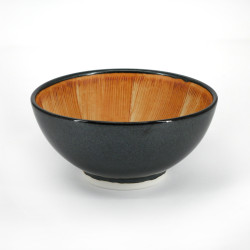 Ciotola giapponese in ceramica suribachi, nera, KURO MAT
