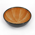 Japanese suribachi ceramic bowl, black, KURO MAT