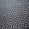 Tissu bleu japonais en coton motif lapin, USAGI, fabriqué au Japon largeur 112 cm x 1m