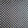 Japanese blue cotton fabric with well motif, IGETA, made in Japan width 112 cm x 1m