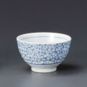 tea cup with sakura flower patterns blue KYÔSAKURA