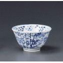 japanese white teacup bamboo patterns CHIKURIN